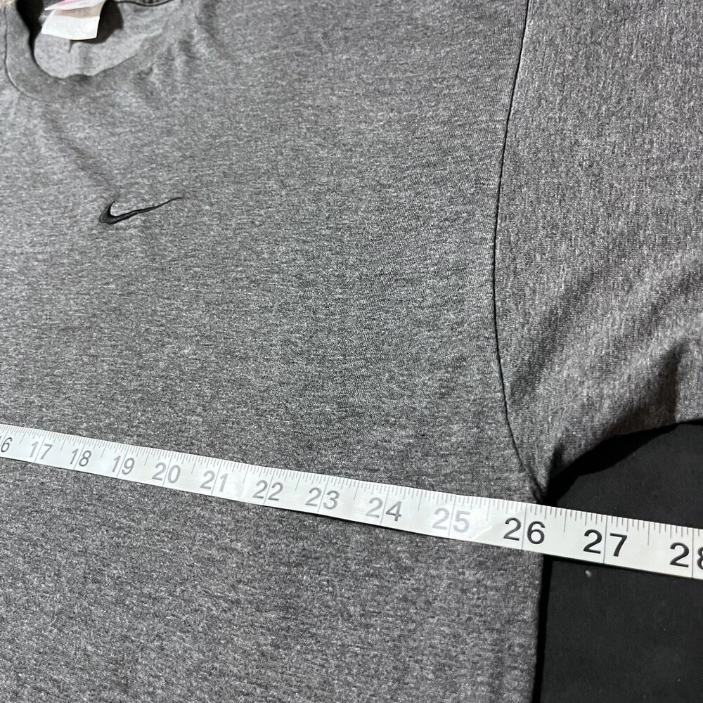 Vintage Nike Shirt Tonal Embroidered Swoosh Faded Burnout Distressed Essential